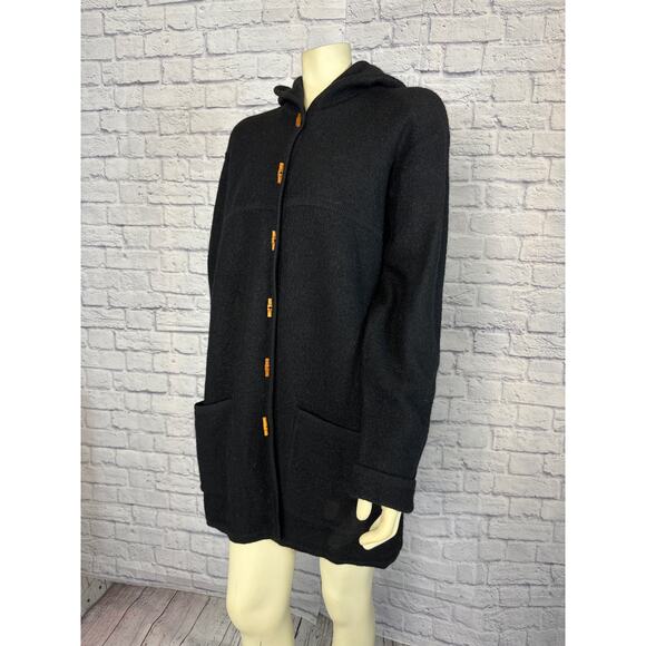 Vintage Karen Scott cardigan 100% Wool Wooden Toggle made Australia size large - Picture 5 of 16
